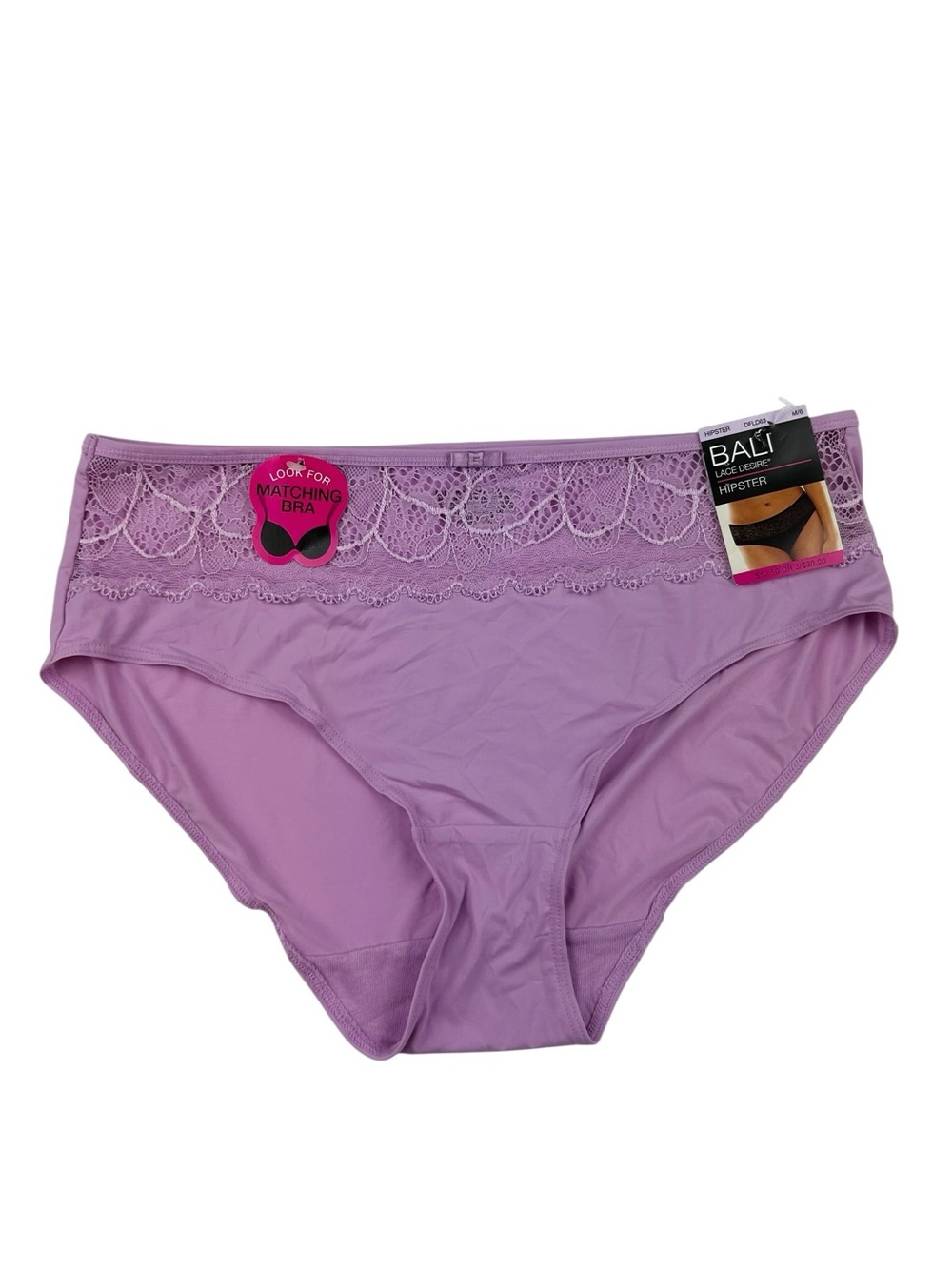 Bali Lace Desire Hipster Panty in Lilac Size Medium / 6